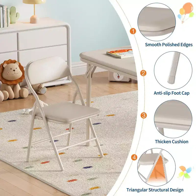Table pliante pour enfants pour activités, petite table de jeu pour l'apprentissage et les loisirs créatifs en salle de jeux, en classe