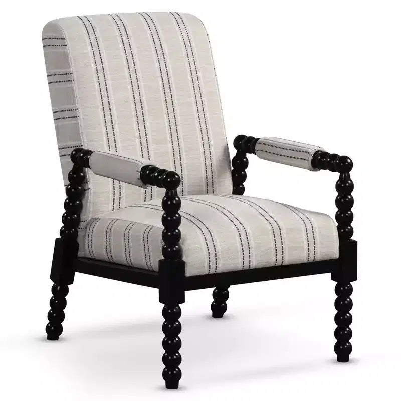 Costway Accent Chair Upholstered Armchair w/ Rubber Wood Frame Ergonomic Backrest