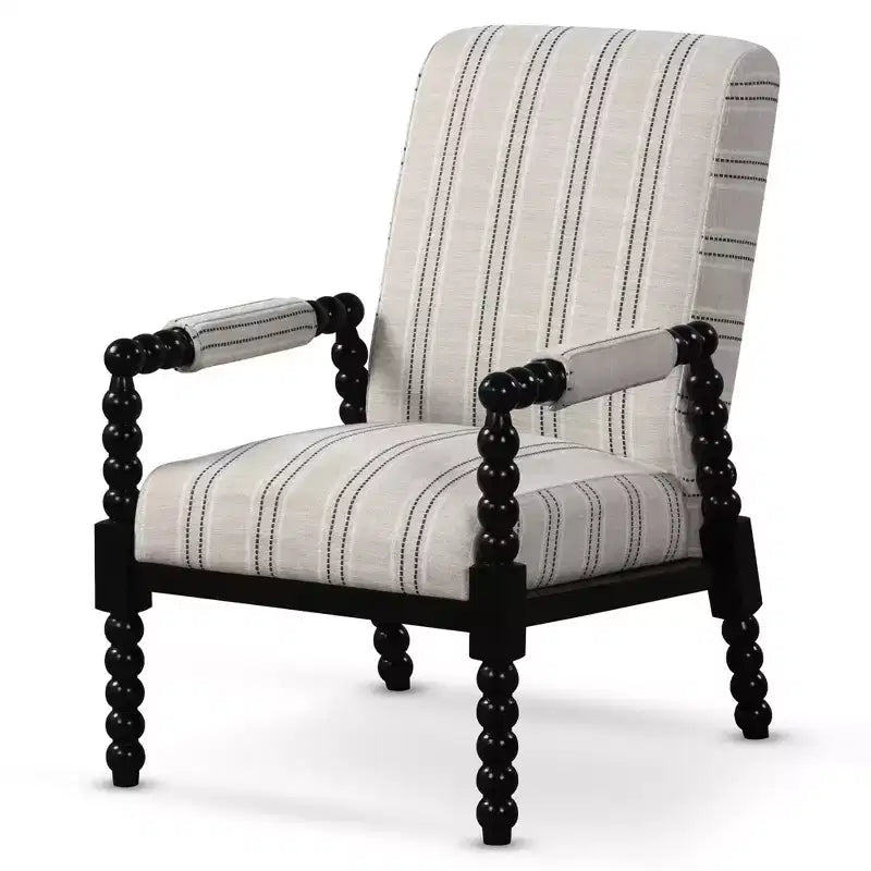 Fauteuil d'appoint Costway avec accoudoirs, cadre en bois d'hévéa et dossier ergonomique