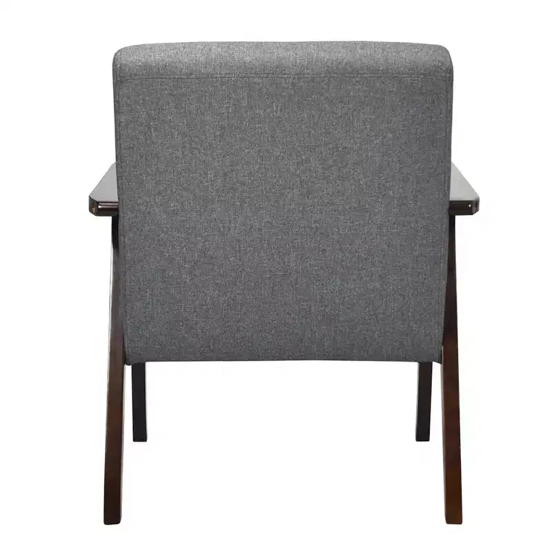 Costway Wooden Upholstered Accent Chair Fabric Armchair Home Office