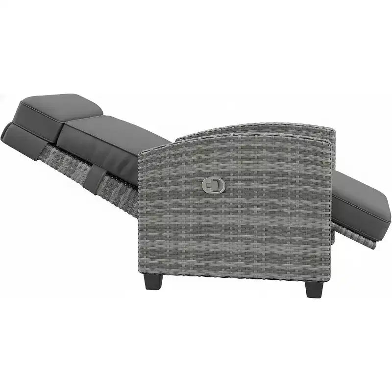 GustoWave Reclining Patio Chair with Independent Backrest & Footrest Adjustment, 150 Lockable Comfort, Easy Armrest Control, Outdoor Lounge