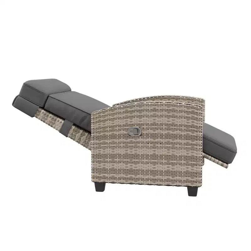 GustoWave Reclining Patio Chair with Independent Backrest & Footrest Adjustment, 150 Lockable Comfort, Easy Armrest Control, Outdoor Lounge