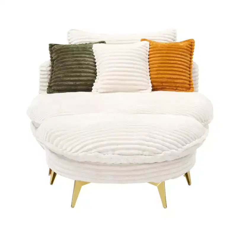 Fauteuil d'appoint moderne avec ottoman, canapé simple surdimensionné rembourré, fauteuil de salon profond avec repose-pieds pour chambre, salon, bureau
