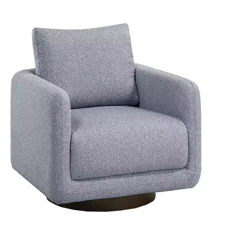 TUYOHW Swivel Accent Chair,Sofa Armchair with Back Pillow,Boucl Upholstery,Modern Low-Profile Lounge Chair for Living Room,Reading Nook,Bedroom