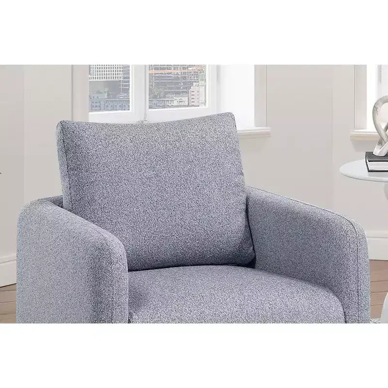 TUYOHW Swivel Accent Chair,Sofa Armchair with Back Pillow,Boucl Upholstery,Modern Low-Profile Lounge Chair for Living Room,Reading Nook,Bedroom