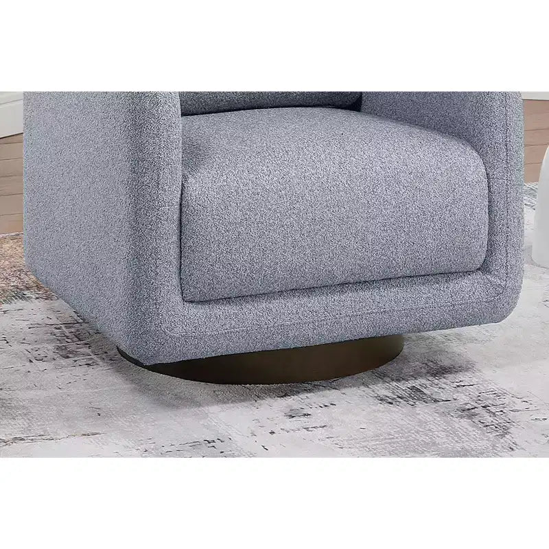TUYOHW Swivel Accent Chair,Sofa Armchair with Back Pillow,Boucl Upholstery,Modern Low-Profile Lounge Chair for Living Room,Reading Nook,Bedroom