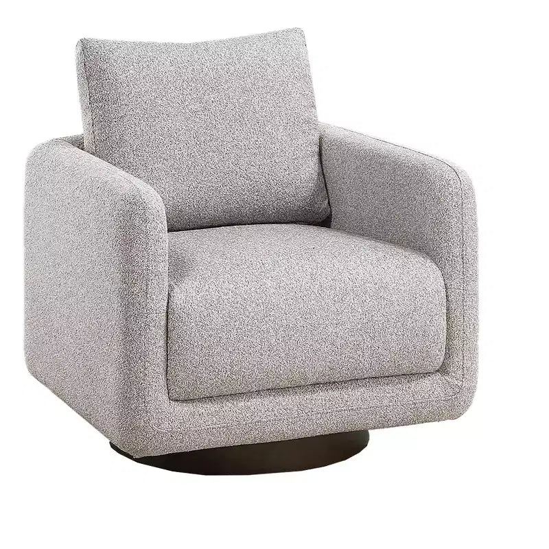 TUYOHW Swivel Accent Chair,Sofa Armchair with Back Pillow,Boucl Upholstery,Modern Low-Profile Lounge Chair for Living Room,Reading Nook,Bedroom