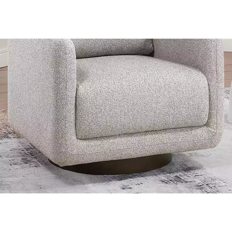 TUYOHW Swivel Accent Chair,Sofa Armchair with Back Pillow,Boucl Upholstery,Modern Low-Profile Lounge Chair for Living Room,Reading Nook,Bedroom