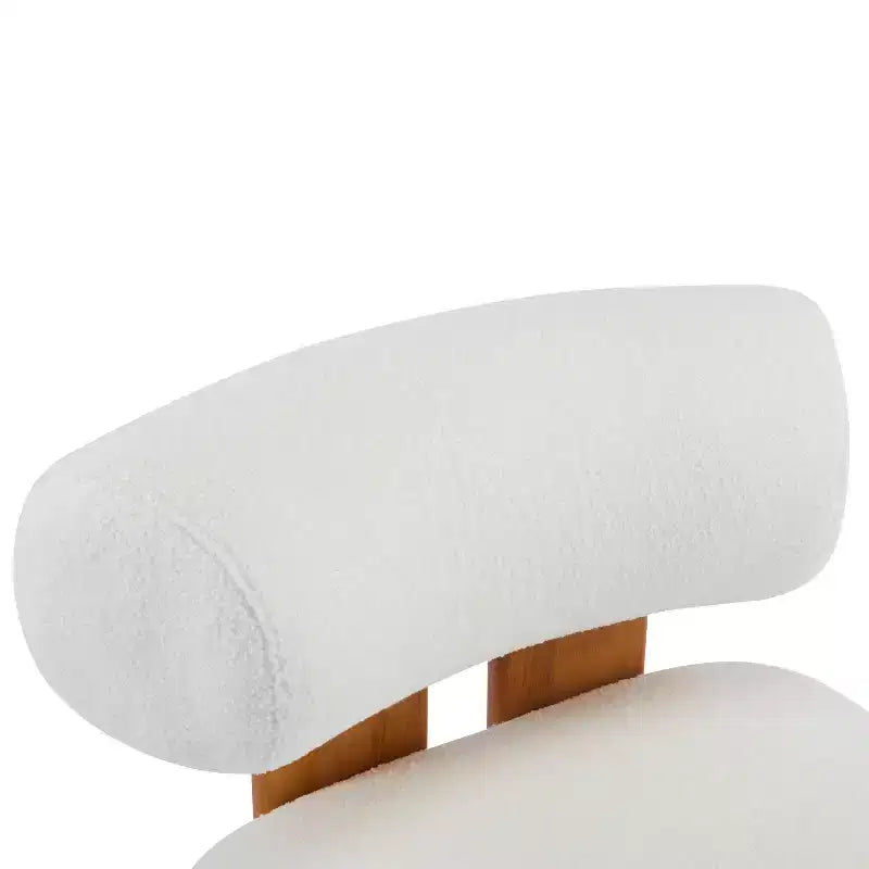 TUYOHW 27.25 Modern Accent Chair,Soft Upholstered Reading Chair with Rolled Backrest,Solid Wood Frame,Boucle Lounge Chair for Living Room,Office