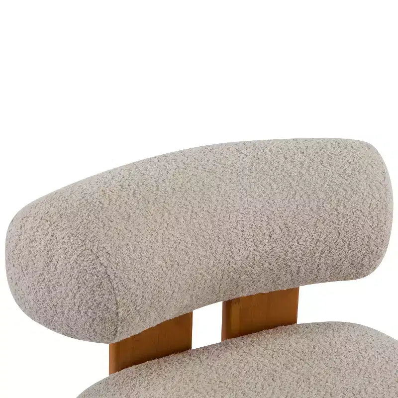 TUYOHW 27.25 Modern Accent Chair,Soft Upholstered Reading Chair with Rolled Backrest,Solid Wood Frame,Boucle Lounge Chair for Living Room,Office