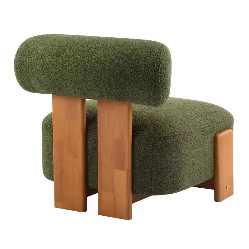 TUYOHW 27.25 Modern Accent Chair,Soft Upholstered Reading Chair with Rolled Backrest,Solid Wood Frame,Boucle Lounge Chair for Living Room,Office