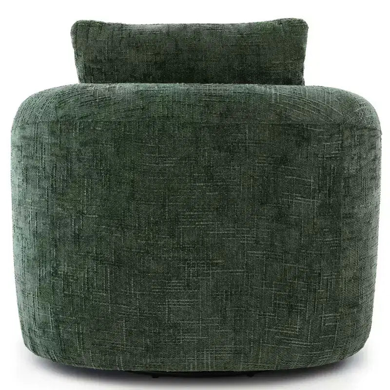 TUYOHW Lounge Chair,Swivel Barrel Sofa Chair with Dual-Layer Cushion,250lbs Capacity,36.6 Round Chenille Accent Chair for Living Room,Office