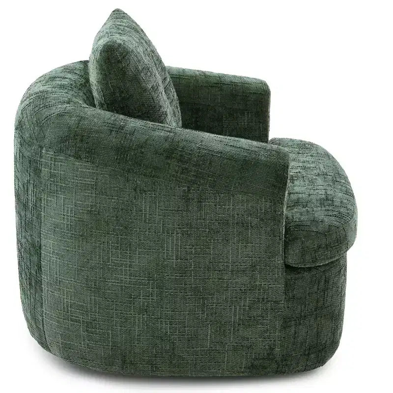 TUYOHW Lounge Chair,Swivel Barrel Sofa Chair with Dual-Layer Cushion,250lbs Capacity,36.6 Round Chenille Accent Chair for Living Room,Office