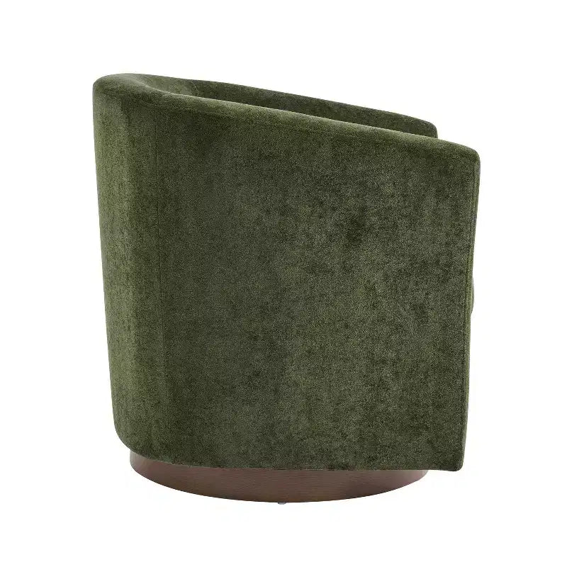 Christopher Knight Home Harlow Modern Wooden 360 Swivel Velvet Upholstered Accent Chair