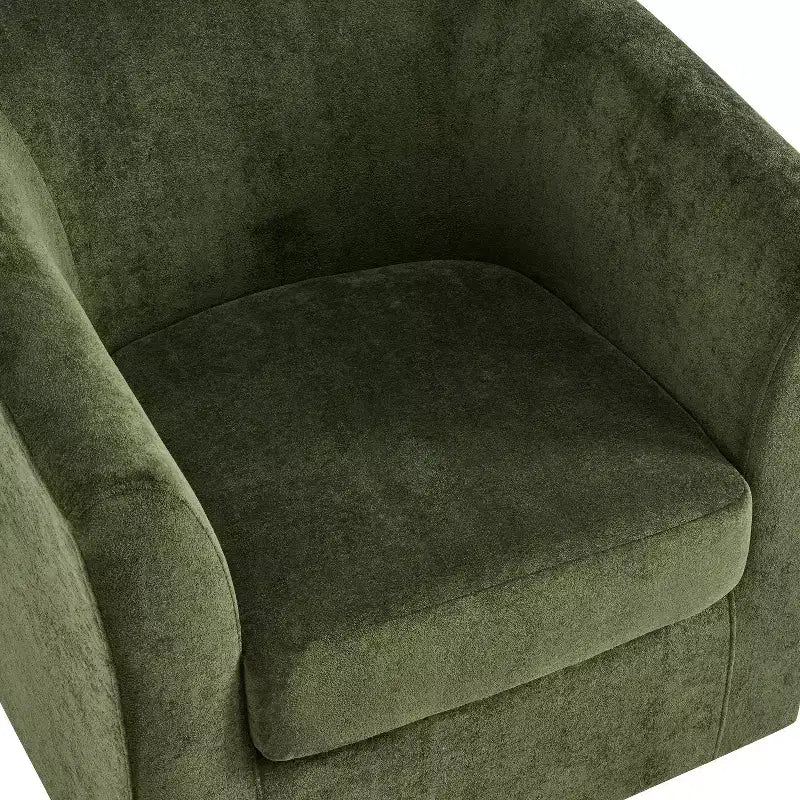 Christopher Knight Home Harlow Modern Wooden 360 Swivel Velvet Upholstered Accent Chair