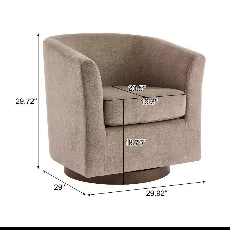 Christopher Knight Home Harlow Modern Wooden 360 Swivel Velvet Upholstered Accent Chair