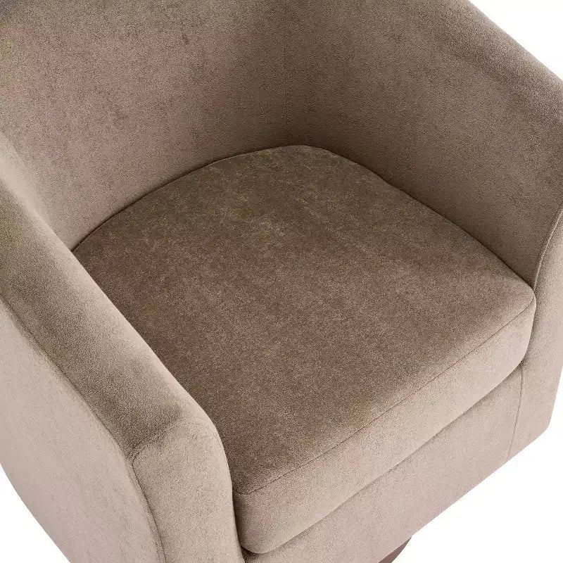 Christopher Knight Home Harlow Modern Wooden 360 Swivel Velvet Upholstered Accent Chair