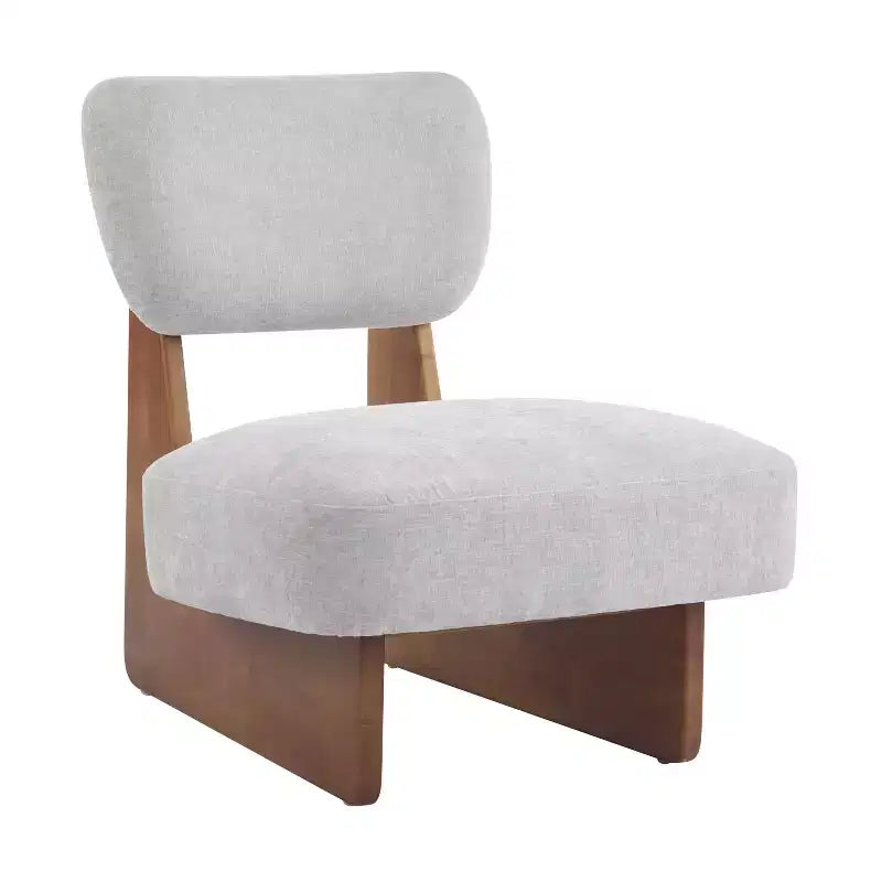 MAYEERTY Set of 2 Modern Lounge Chair, Polyester Upholstery Walnut Base, Living Room Office, Multi-Color