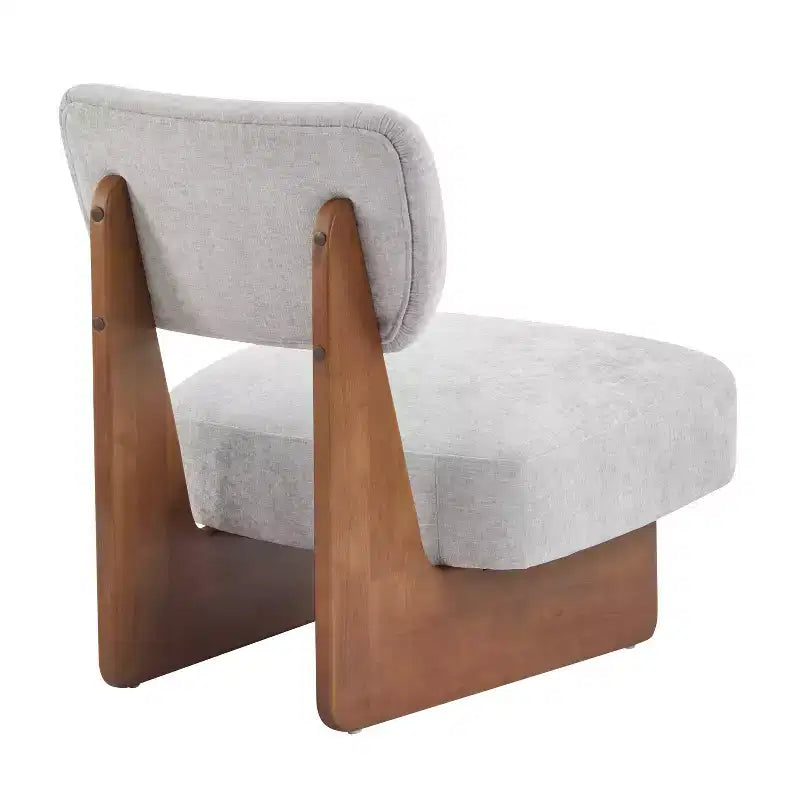MAYEERTY Set of 2 Modern Lounge Chair, Polyester Upholstery Walnut Base, Living Room Office, Multi-Color