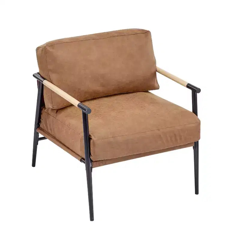 MAYEERTY 27.56 Modern Accent Chair, Plush Cushions Metal Frame, Living Room Office, Multi-Color