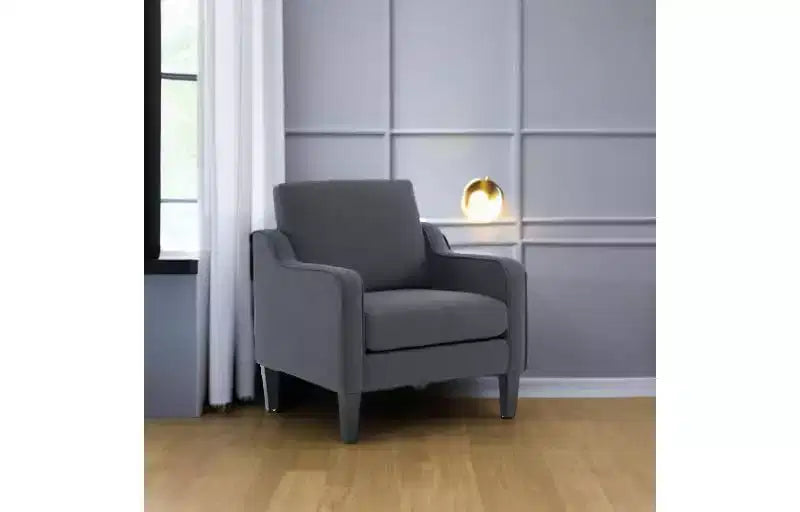 VINGLI Accent Chairs for Living Room Chairs Mid Century Modern Chair Sofa Chair Upholstered Arm Chair with Scooped Arm for Bedroom, Apartment