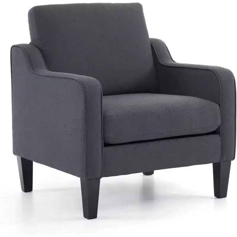 VINGLI Accent Chairs for Living Room Chairs Mid Century Modern Chair Sofa Chair Upholstered Arm Chair with Scooped Arm for Bedroom, Apartment
