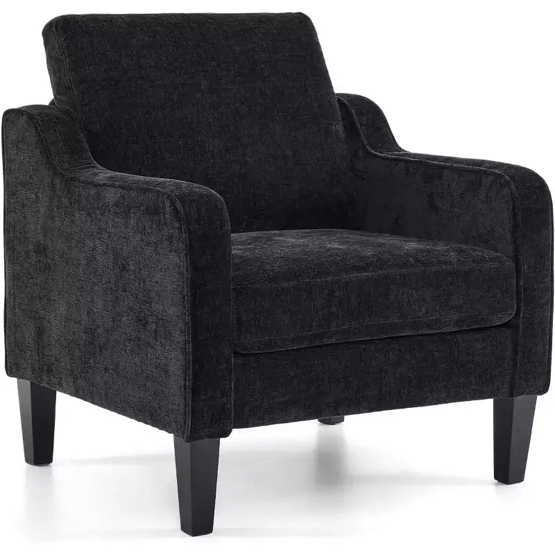 VINGLI Accent Chair for Living Room Chairs Reading Chair Mid Century Modern Chair Soft Chenille Sofa Chair Upholstered Arm Chair Comfy Side Chair