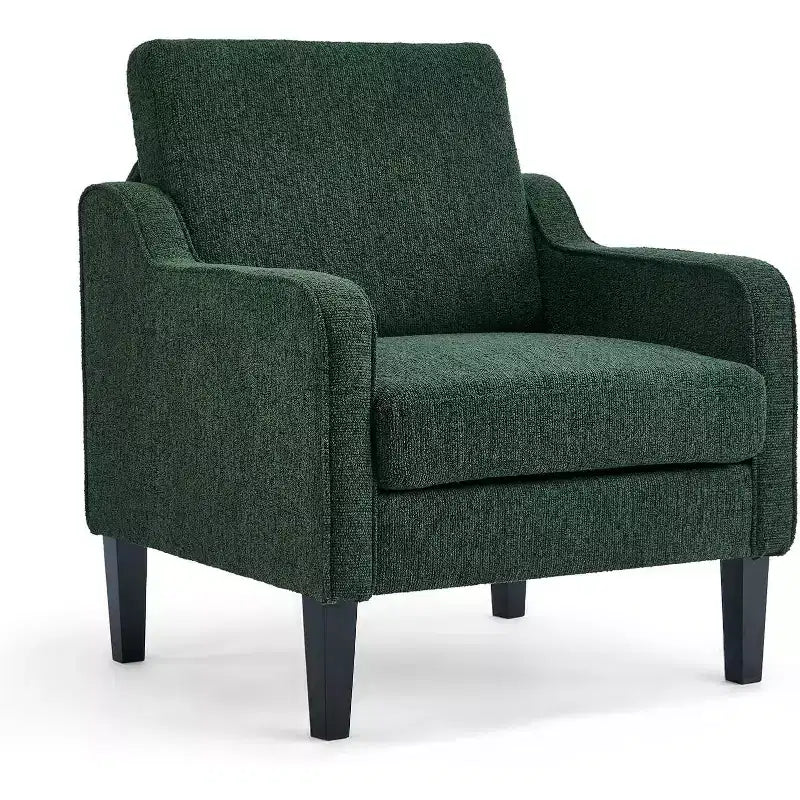 Fauteuil d'appoint pour salon, fauteuil de lecture, fauteuil de style scandinave, fauteuil en tissu chenille doux, fauteuil confortable