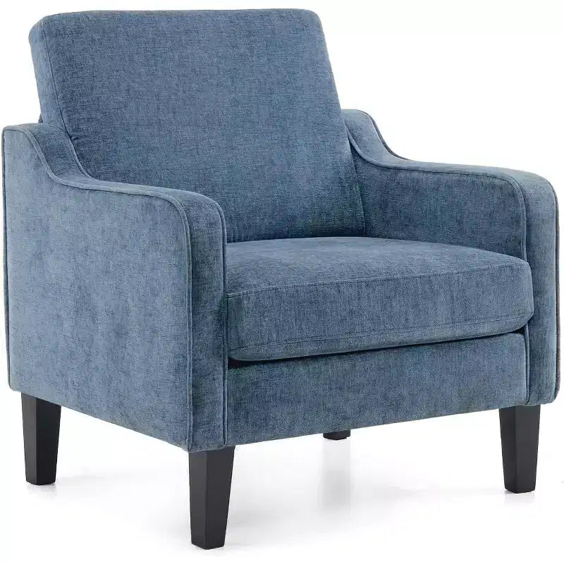 Fauteuil d'appoint pour salon, fauteuil de lecture, fauteuil de style scandinave, fauteuil en tissu chenille doux, fauteuil confortable