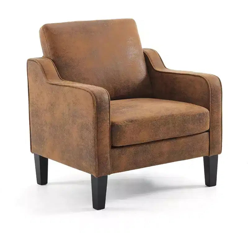 Fauteuil d'appoint pour salon, fauteuil de lecture, fauteuil de style scandinave, fauteuil en tissu chenille doux, fauteuil confortable