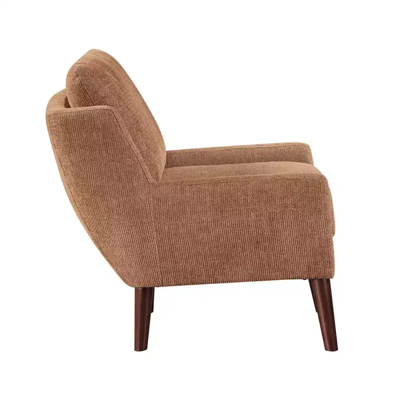 Fauteuil d'appoint TUYOHW, fauteuil de salon avec revêtement en chenille, coussin réversible, pieds en bois massif, fauteuil de canapé pour salon, chambre, bureau