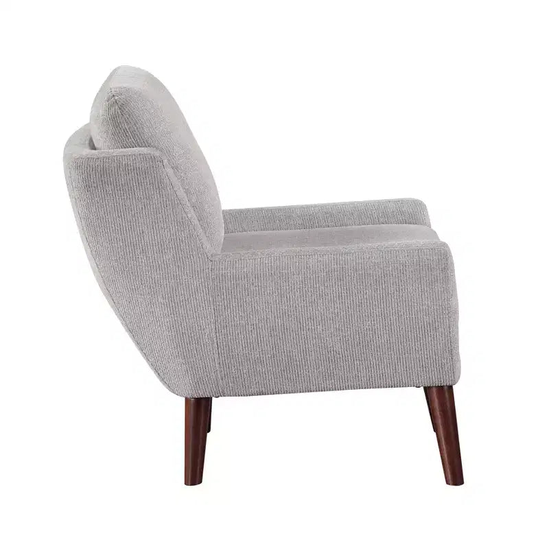 Fauteuil d'appoint TUYOHW, fauteuil de salon avec revêtement en chenille, coussin réversible, pieds en bois massif, fauteuil de canapé pour salon, chambre, bureau