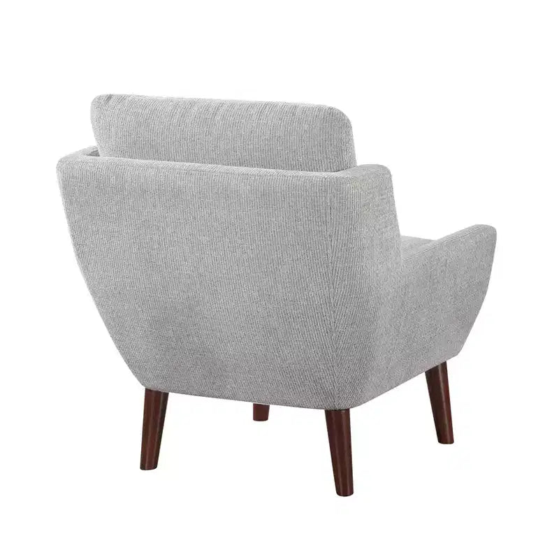 Fauteuil d'appoint TUYOHW, fauteuil de salon avec revêtement en chenille, coussin réversible, pieds en bois massif, fauteuil de canapé pour salon, chambre, bureau