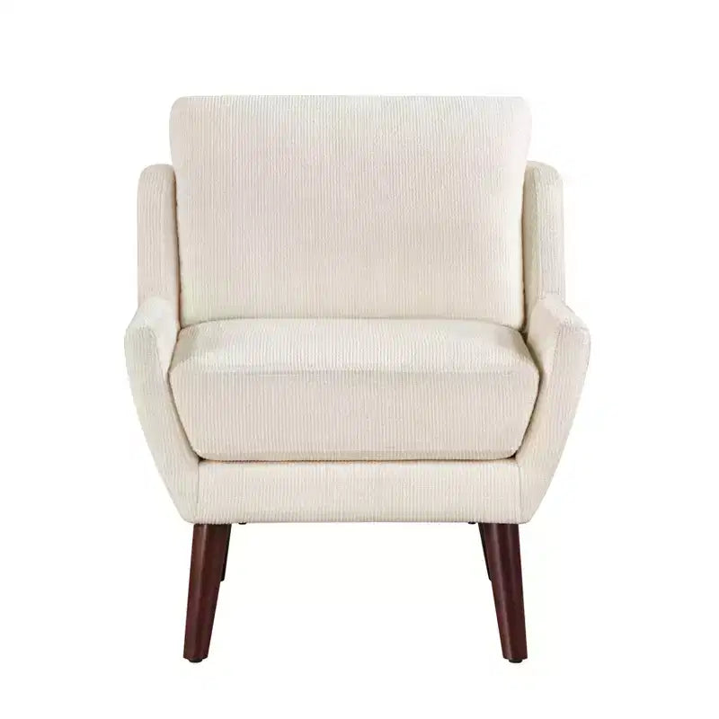 Fauteuil d'appoint TUYOHW, fauteuil de salon avec revêtement en chenille, coussin réversible, pieds en bois massif, fauteuil de canapé pour salon, chambre, bureau
