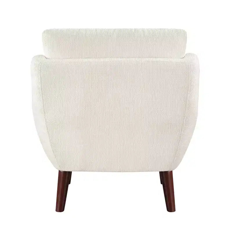 Fauteuil d'appoint TUYOHW, fauteuil de salon avec revêtement en chenille, coussin réversible, pieds en bois massif, fauteuil de canapé pour salon, chambre, bureau