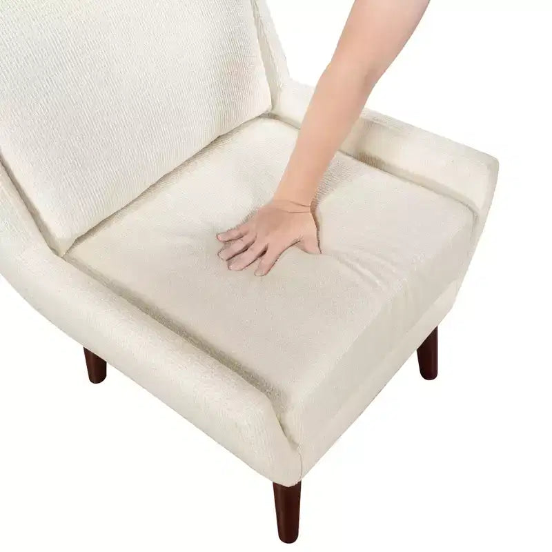 Fauteuil d'appoint TUYOHW, fauteuil de salon avec revêtement en chenille, coussin réversible, pieds en bois massif, fauteuil de canapé pour salon, chambre, bureau