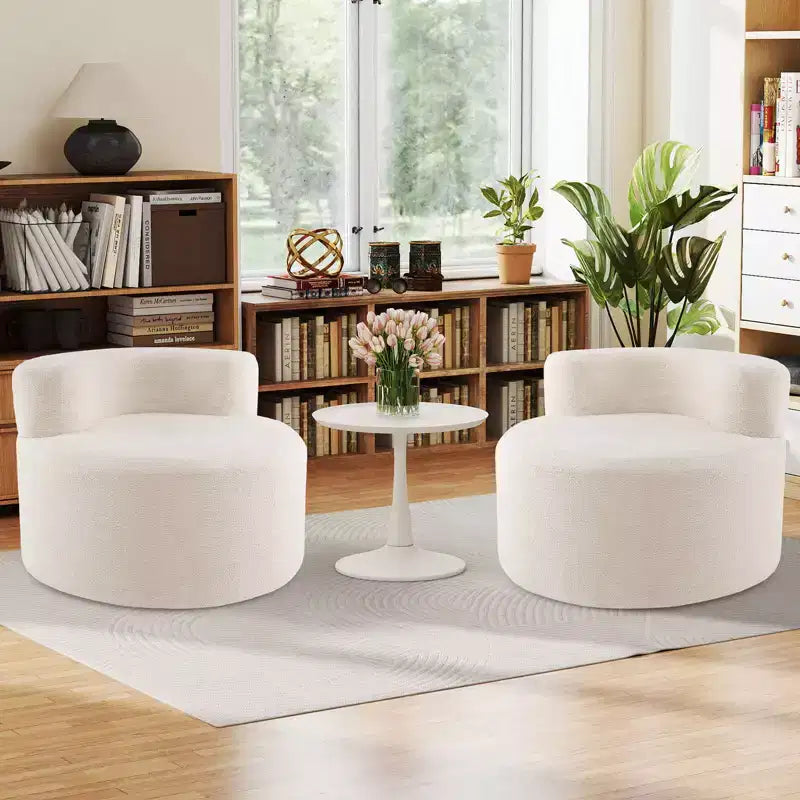 Costway Bean Bag Chair with Soft Teddy Fleece & Curved Backrest for Living Room, Bedroom Beige/Gray