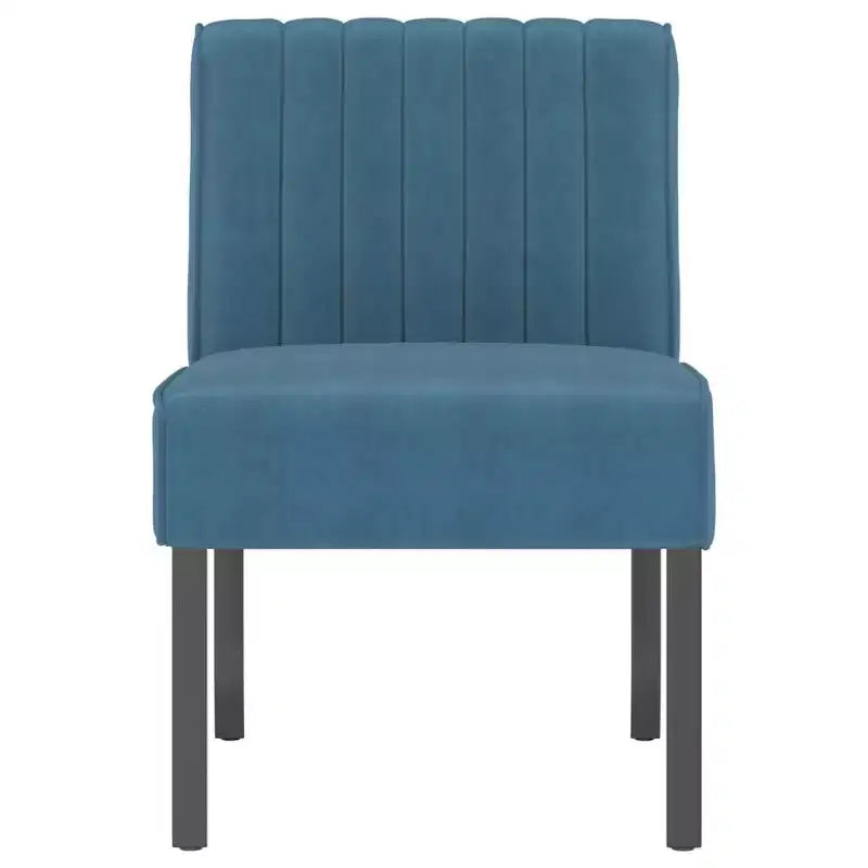 vidaXL Slipper Chair Blue Velvet