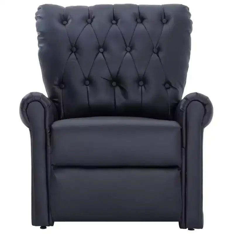 vidaXL Fauteuil inclinable en similicuir noir