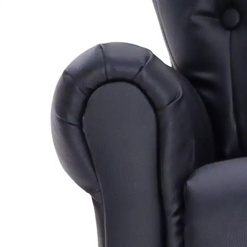 vidaXL Fauteuil inclinable en similicuir noir