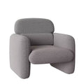 Modern Accent Chair, Wood Frame Sofa Chair, Comfortable Reading Armchair for Living Room, Bedroom, Apartment, Corner, Grey