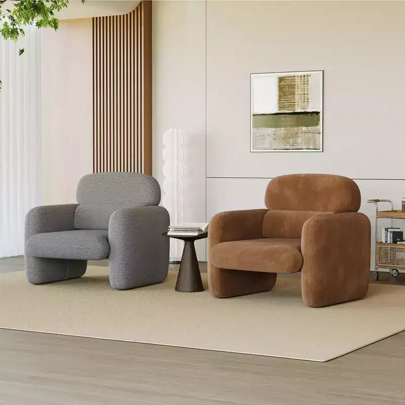 Fauteuil d'appoint moderne, Fauteuil de salon en bois, Fauteuil de lecture confortable pour Salon, Chambre, Appartement, Coin, Gris