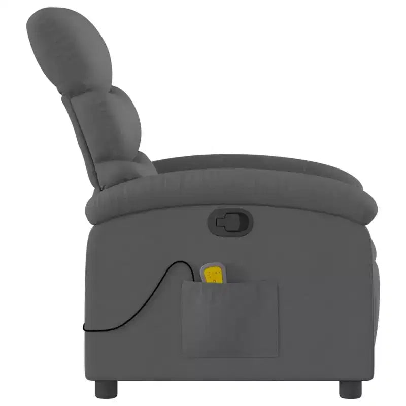vidaXL Fauteuil inclinable de massage – Dossier inclinable manuel gris clair