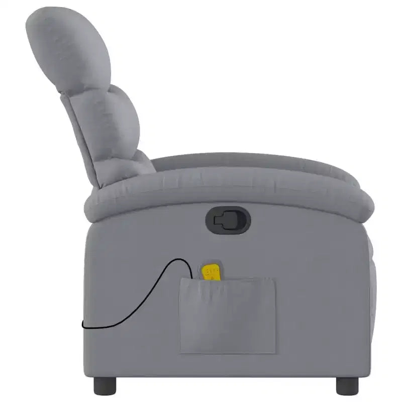 vidaXL Fauteuil inclinable de massage – Dossier inclinable manuel gris clair