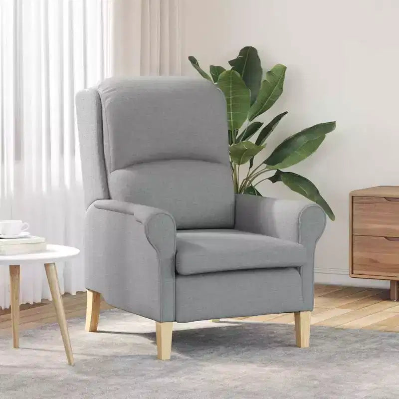 Fauteuil vidaXL Gris clair 76 x 94 x 102 cm en tissu