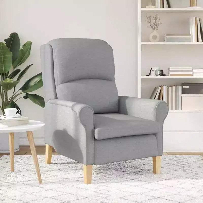 Fauteuil vidaXL Gris clair 76 x 94 x 102 cm en tissu