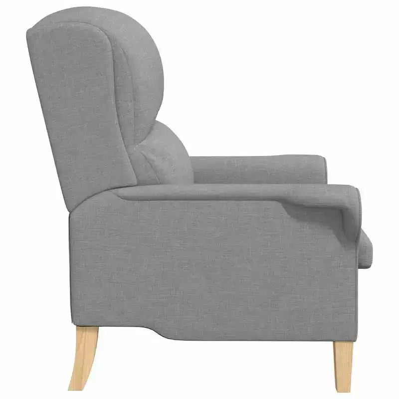 Fauteuil vidaXL Gris clair 76 x 94 x 102 cm en tissu