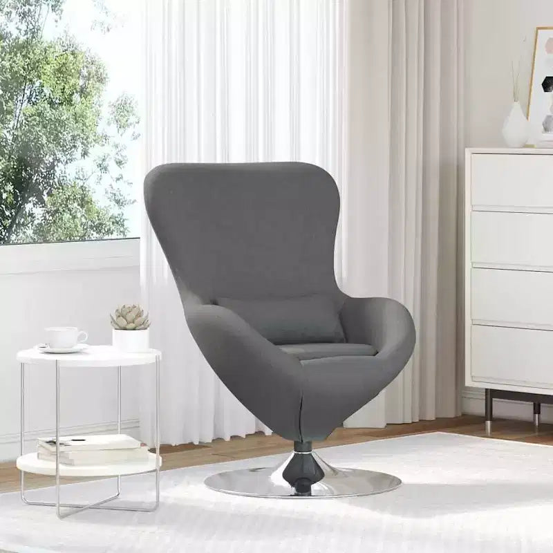 vidaXL Egg Chair Dark gray 63 x 73 x 90 cm fabric