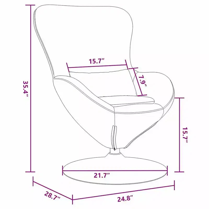 vidaXL Egg Chair Dark gray 63 x 73 x 90 cm fabric