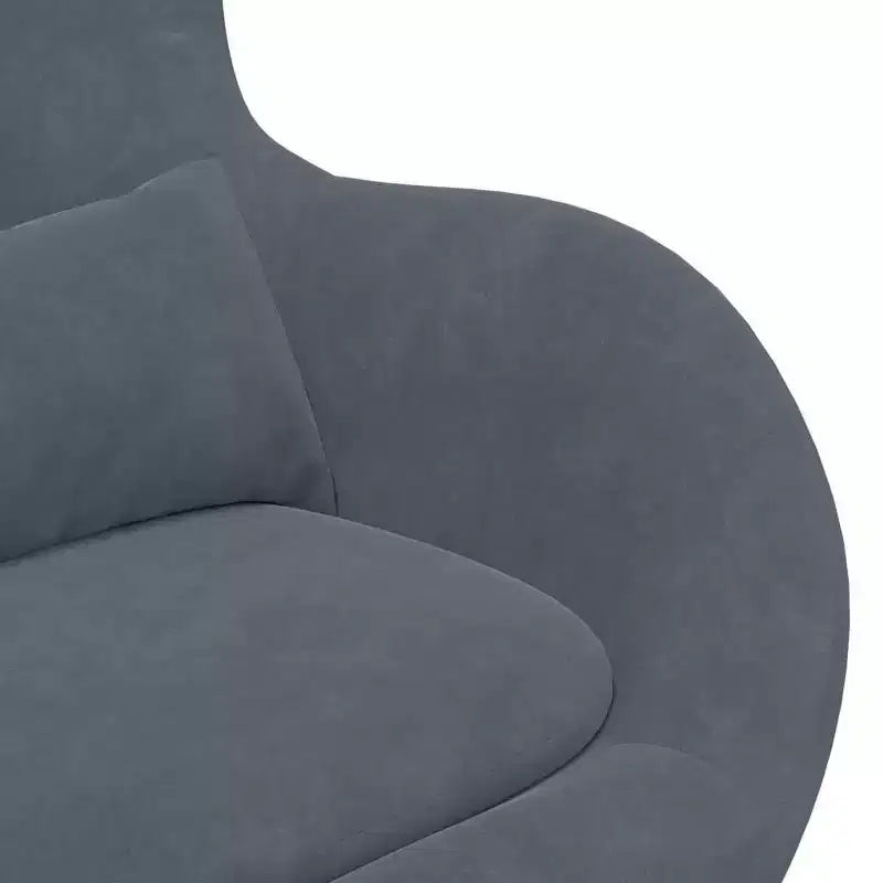 vidaXL Egg Chair Dark gray 63 x 73 x 90 cm fabric